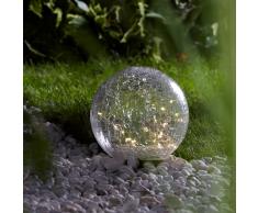 Kugel-Solarleuchte aus Glas (Ø 20 cm)