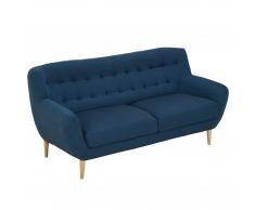Sofa Hampen (3-Sitzer, Stoff, dunkelblau)