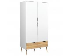 Kleiderschrank Oslo (2-türig, weiß)