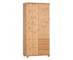 Kleiderschrank Britta (2-türig, gebeizt geölt)