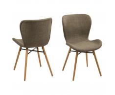 2er-Set Polsterstuhl Hinnerup (khaki)