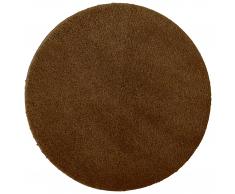 Microfaser-Badematte Uni de Luxe (ø 60 cm, dunkelbraun)