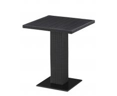 Gartentisch Alghero (60x60, Polyrattan, schwarz)