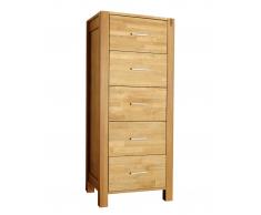 Kommode Royal Oak (hoch, 5 Schubladen)