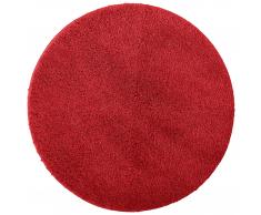 Microfaser-Badematte Uni de Luxe (ø 60 cm, bordeaux)