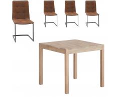 Essgruppe Ascona/Sydals (80x80, 4 Stühle)