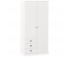 Kleiderschrank Hela (2-türig, weiß lackiert)