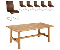 Essgruppe Lendrup/Move (200x95, 6 Stühle, antik)