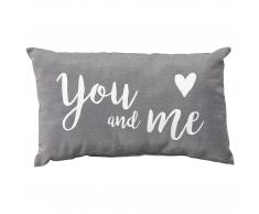 Zierkissen You and Me (30x50, grau)