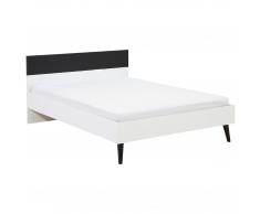 Bett Oslo (160x200, schwarz-weiß)