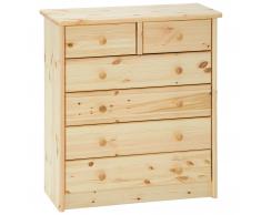 Kommode Mia (6 Schubladen, natur lackiert)