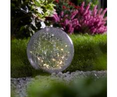 Kugel-Solarleuchte aus Glas (Ø 25 cm)