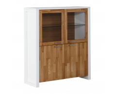 Highboard Hanstholm (Two-tone, Eiche, weiß)