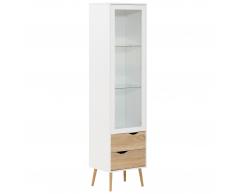 Vitrine Oslo (1 Türe, 2 Schubladen)