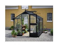 JULIANA, Compact 5,0 m² Gewächshaus mit 3 mm Sicherheitsglas - anthrazit, Grau