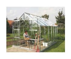 Gewächshaus Uranus 9900 Einscheibensicherheitsglas, Alu-blank, Vitavia, Silber