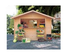 Woodfeeling Kaufladen naturbelassen B 303 x T 210 cm, Größe 2, Karibu