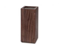 BÃ¶ker Manufaktur BÃKER Square WALNUSS Messerblock, Holz, Schwarz, 28 x 12 x 12 cm