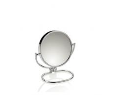 Kela Standspiegel, Franca, 1-/10-fach Vergrößerung, Ø 9 cm, Metall, 20640