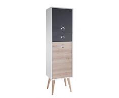 Schildmeyer Malmö Highboard, Holzdekor, Mehrfarbig, 33 x 40.5 x 158.5 cm