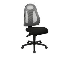 Topstar Free Art, ergonomischer Bürostuhl, Schreibtischstuhl, Stoff, Hellgrau/Schwarz