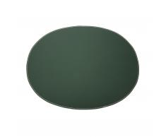 Læder Tischset 2er-Set oval dunkelgrün