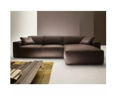 Wilna Sofa mit Longchair rechts in Leder kurz