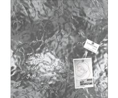 artverum® Glas-Magnetboard Edelmetall 48 x 48 shiny-silver