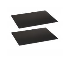 Dibond Tischset 2er-Set schwarz