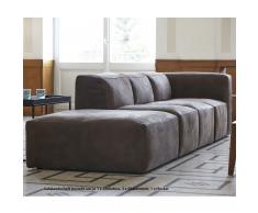 Donna Sofa System Armlehne Leder dunkelbraun