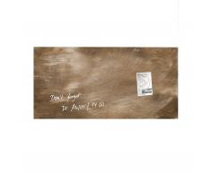 artverum® Glas-Magnetboard Edelmetall 91 x 46 used-bronce