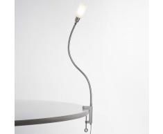 Eisenbein Klemmleuchte Glaszylinder