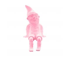 Sitting Gnomy Gartenzwerg rose