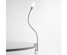 Eisenbein Klemmleuchte Glaszylinder