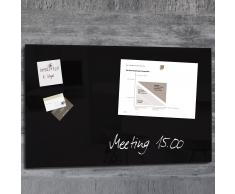 artverum® Glas-Magnetboard 78 x 48 schwarz