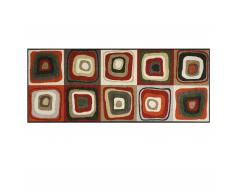 Modern Square Sauberlaufmatte 190x75 rot-schlamm