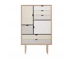 S5 Highboard eiche-mehrfarbig