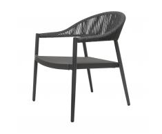 Clever Lounge Gartensessel Kordel umbragrau-braun