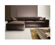 Wilna Sofa mit Longchair links in Leder kurz