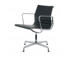 Aluminium Group EA 108 Leder Stuhl mit Filzgleitern