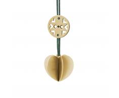 Nordic Herz Christbaumschmuck messing