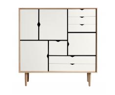 S3 Highboard eiche-weiß