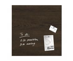 artverum® Glas-Magnetboard Dark Wood
