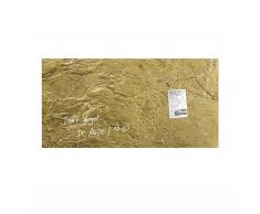 artverum® Glas-Magnetboard Edelmetall 91 x 46 metallic-gold
