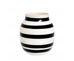 Omaggio Vase M weiß-schwarz