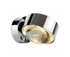 Puk Wall Wandleuchte Glas-Linse chrom glänzend