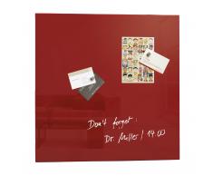artverum® Glas-Magnetboard 100 x 100 rot
