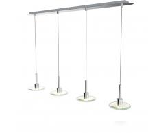 Flat LED Pendelleuchte 4-flammig