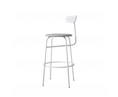 Afteroom Barhocker mit Sitzkissen Wolle low weiß-weiß
