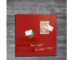 artverum® Glas-Magnetboard 48 x 48 rot